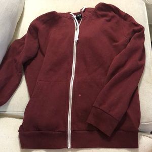 Maroon zip up jacket